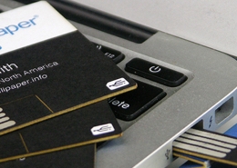 swivelCard intelliPaper business card nfc qr barcode usb paper
